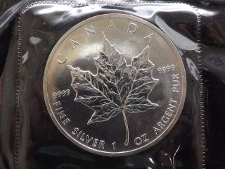 1988 Canadian Silver Maple Leaf Proof Like Rcm 9999 photo