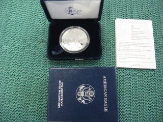 2004 W American Eagle One Ounce Proof Silver Bullion Coin Box photo
