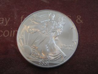 2001 Bu American Eagle Silver Dollar Coin photo
