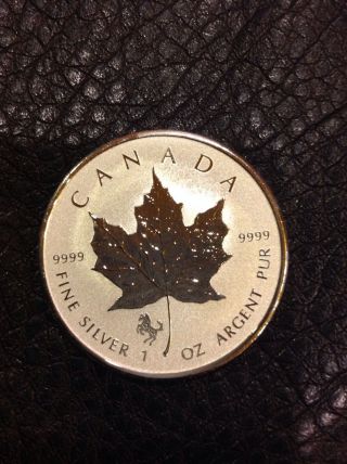 2014 Canada 1 Oz Silver Maple Leaf Horse Privy Reverse Proof $5 Coin Sku29888 photo