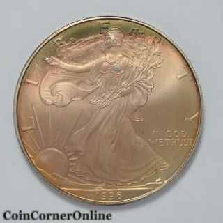 1996 U.  S.  One Dollar Silver Eagle Color (ccx1841) photo