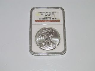 2011 Silver Eagle Ms69 Ngc Error Label photo