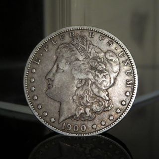 1900 - O Morgan Dollar Coin - Breath Taking Clear Silver Luster - photo