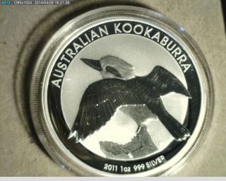 2011 Austrailia Kookaburra,  1 Oz Silver,  From The Perth (x - 2011) photo