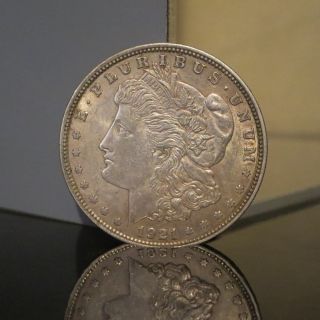 1921 Morgan Silver Dollar - High Detail 90% Silver Coin - photo