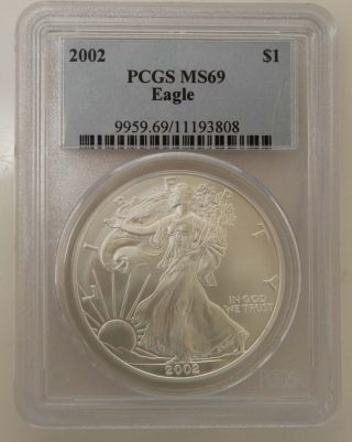 2002 United States Eagle $1 Coin - Pcgs Grade Ms69 photo