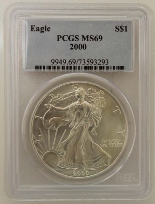 2000 United States Eagle $1 Coin - Pcgs Grade Ms69 photo