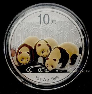 2013 1 Oz China Panda Gold Gilded Silver 999 Coin photo