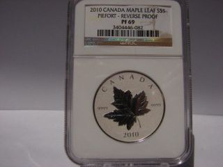 2010 Canada Silver Maple Leaf,  Piefort - Reverse Proof,  Ngc Pf 69 photo