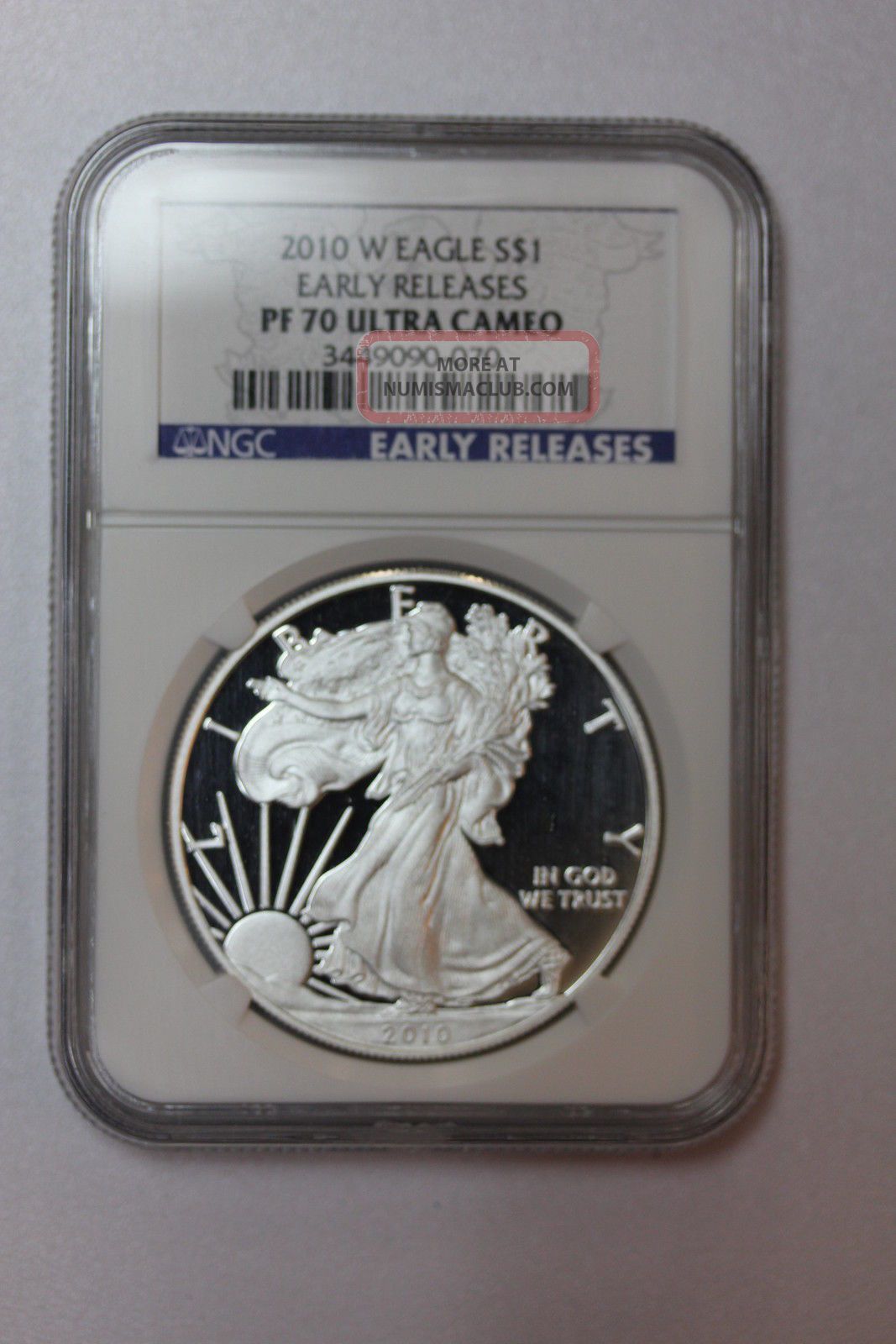 Us 2010 W Proof Ngc Pf70 Early Release $1 Silver Eagle Coin 1 Oz Ultra