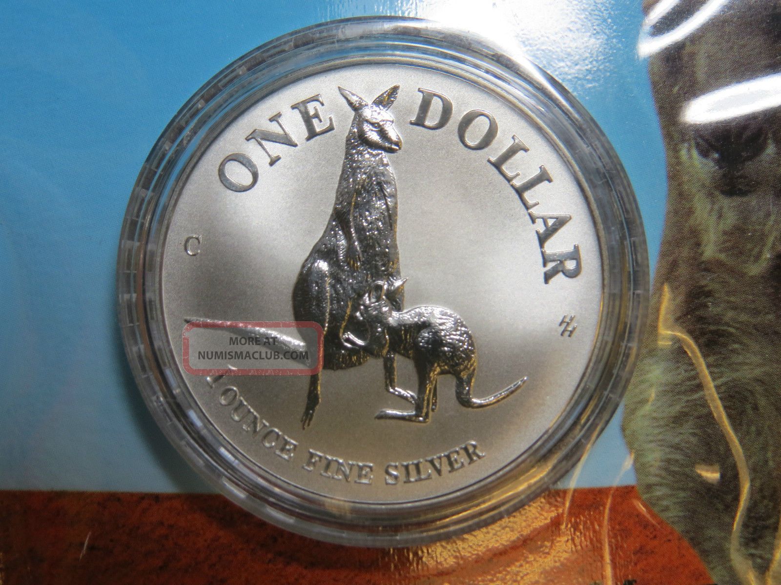1996 1oz Australia Silver Kangaroo One Dollar. 999 Silver Coin