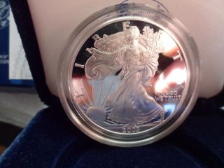 2003 ' W ' Proof Silver Eagle Complete W/c.  O.  A.  & Box Ships Today photo