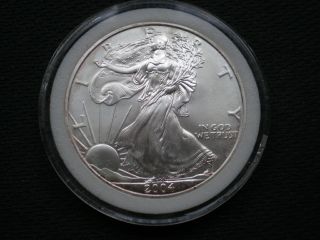 2004 American Silver Eagle 1 Oz.  Fine Silver Bu Dollar photo