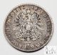 1876 G German States Baden Fine 2 Mark 90% Silver.  3215 Asw A11 Germany photo 1