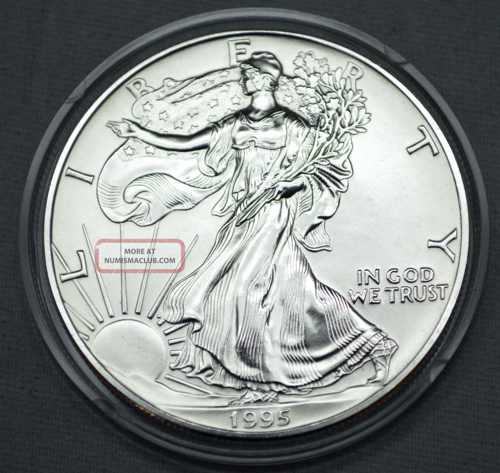 1995 American Silver Eagle Dollar 1 Oz Fine Silver Uncirculated 1995-american-silver-eagle-dollar-1-oz-fine-silver-uncirculated