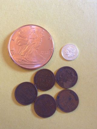 Silver N Copper Bullion Coin Liberty Morgan Design 1oz.  Gram W/5 Wheatback Cents photo
