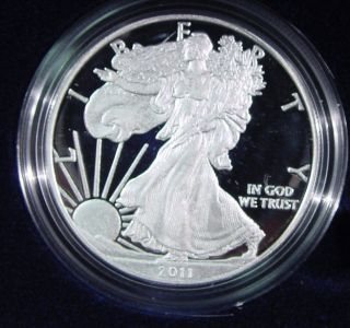 Silver American Eagle Bullion Coin 2011 $1 One Full Ounce.  999 Fine Ogp photo