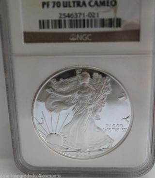 2004 W Silver Eagle - Ngc Gold Label - Pr70 Dcam - Flawless photo