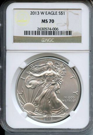 Blazing 2013 - W Silver American Eagle Ngc Rated Ms70 photo