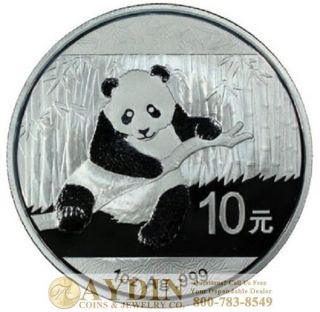 2013 1 Oz Chinese Giant Panda Gem Bu 999 Silver Uncirculated Coin photo