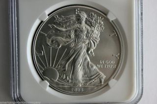 2013 Silver Eagle Burnished W Ms70 - First Release - Rare - Gold Star Label photo