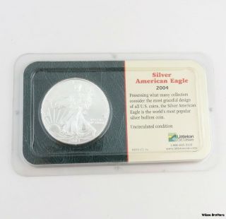 2004 Silver American Eagle One Dollar Coin - U.  S.  Liberty 1 Oz. .  999 Fine photo