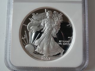 2007 W Silver Eagle Early Release Ngc Pf70 Ultra Cameo Early Releases Label photo