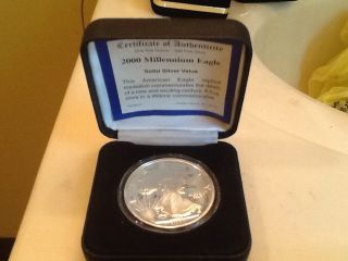 2000 Silver Bullion Coin Millennium Eagle By Mpi Coin.  999 1 Troy Oz. photo