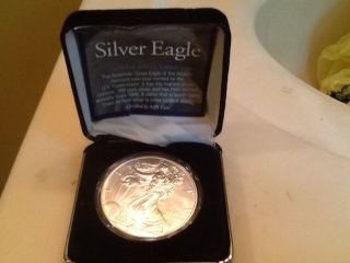 2000 Silver Bullion Coin Eagle Mpi Certified With Eagle Box.  999 1 Troy Oz. photo