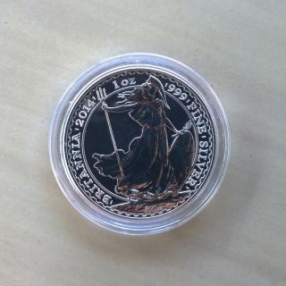Coin Case 2014 Royal Britannia 1oz.  999 Silver Coin photo