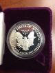 1986 - S Silver American Eagle One Dollar Proof Coin 1 Oz.  (w/box And) Silver photo 1