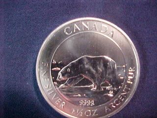2013 Canada - 1.  5 Oz Gem Bu - Polar Bear -.  9999 Silver - $8 Coin - Limited Mntg. photo