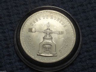 1949 Mo - Mexico Silver Onza Bullion Coin - Unc - Coin Press - 1 Troy Oz.  Plata Pura Wow photo