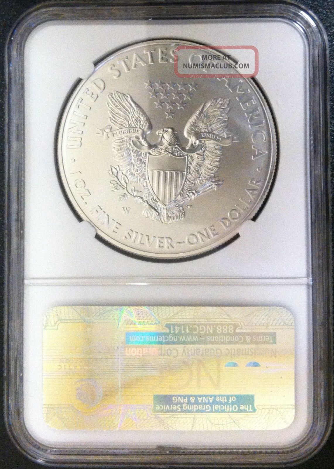 2014 - W Burnished $1 Silver Eagle Ngc Ms70 First Releases Bald Eagle