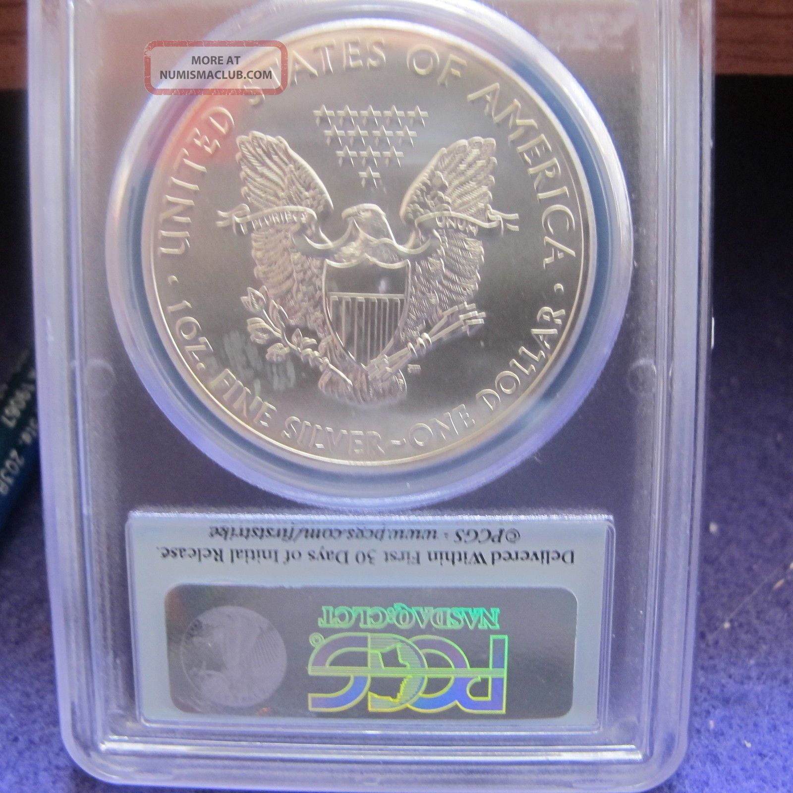 2013 American Eagle Pcgs Ms 70. 999 Silver First Strike B/u Coin