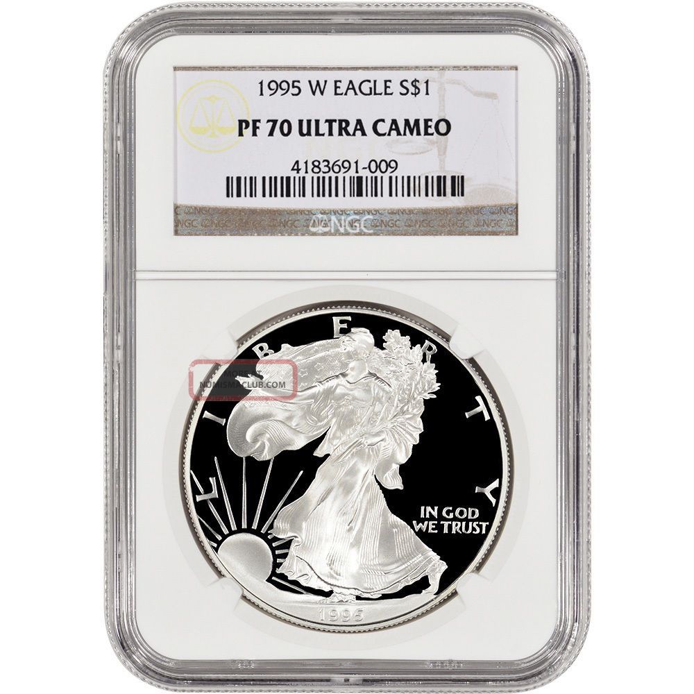 1995 - W American Silver Eagle Proof - Ngc Pf70 Ucam