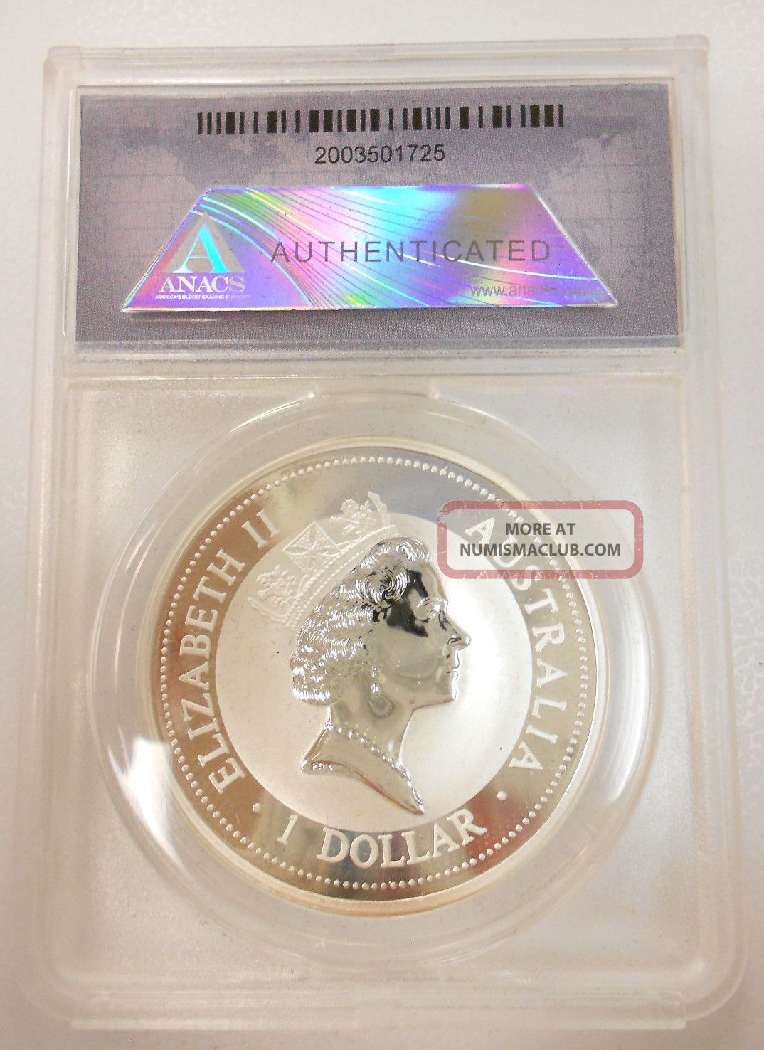 1994 Australia Kookaburra $1 Coin Anacs Ms70 Dcam