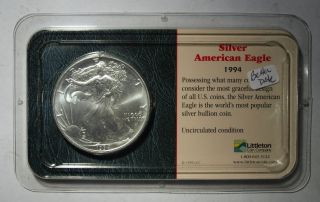 1994 American Silver Eagle In Littleton Showpak Better Date photo
