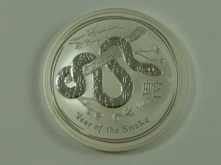 2013 5 Oz.  999 Fine Silver Australian Perth Year Of Snake Series Ii photo