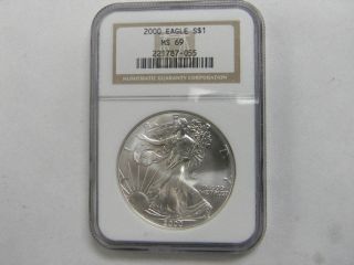 2000 American Eagle S $1 Ms 69 Silver Coin photo