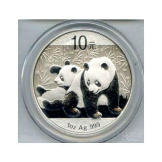 2010 Panda Silver Coin 1.  0oz Plastic Holder photo