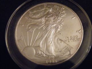 United States Silver Dollar,  1998 Bullion - - photo
