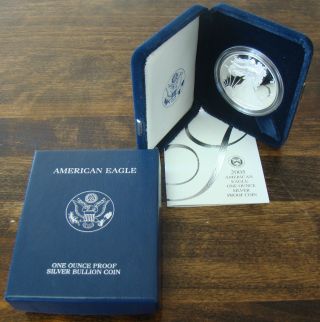 2005 - W 1 Oz Proof Silver American Eagle (w/box &) photo