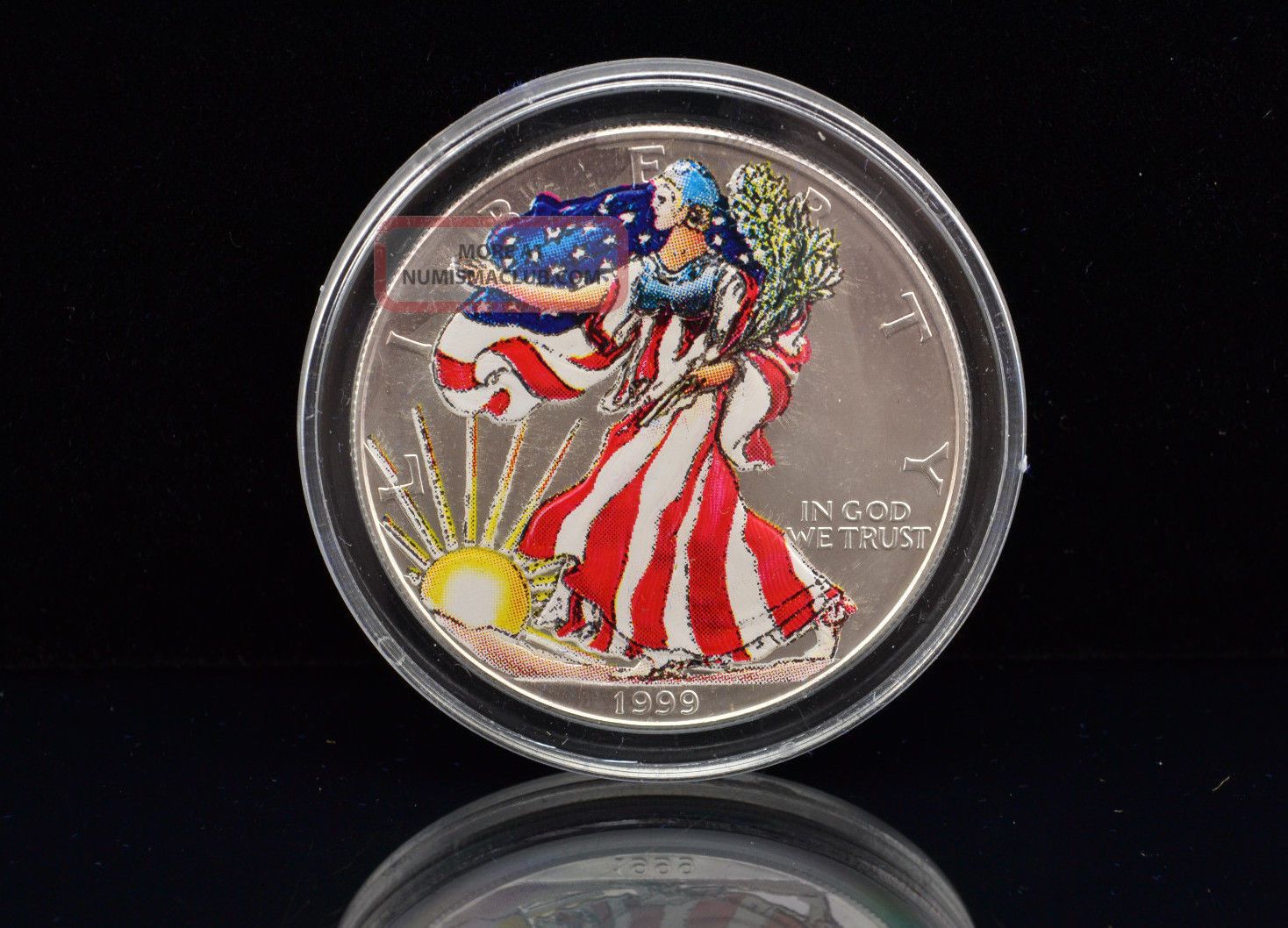 1999 Colorized American Eagle Silver Dollar W 1999-colorized-american-eagle-silver-dollar-w