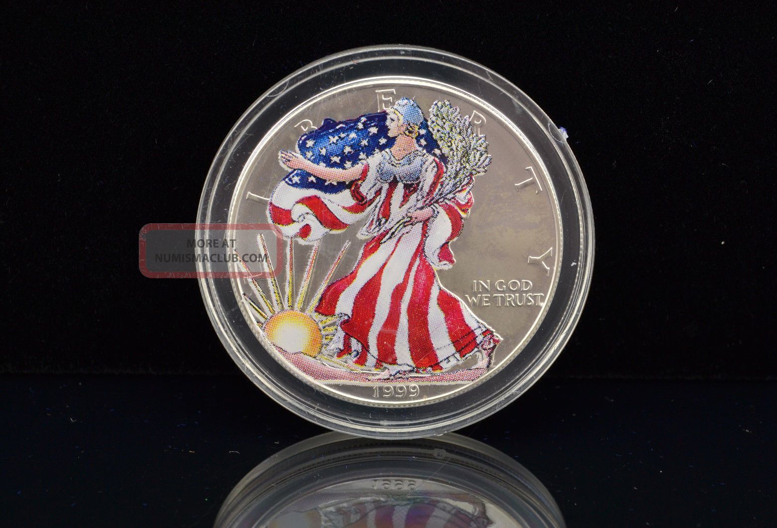 1999 Colorized American Eagle Silver Dollar W 1999-colorized-american-eagle-silver-dollar-w