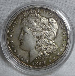 1890 Morgan Silver Dollar 1890p Philly In Hard Capsule photo