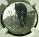 2013 Canada S$20 Wolf Silver Satin Strike - Ngc Sp69 Flag Label - Only 45 Finer Coins: Canada photo 1