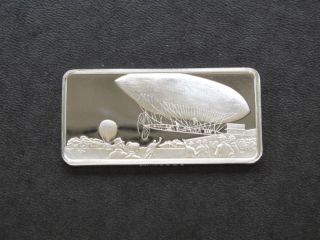 America ' S First Successful Dirigible Silver Art Bar A7806 photo