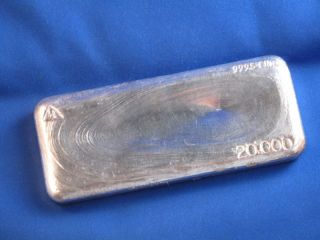 Delta Smelting.  9995 Silver 20 Oz Ingot Poured B4419 photo