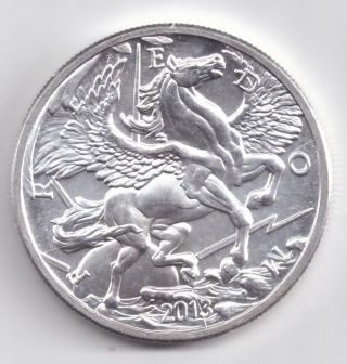 2013 Pegasus From Gold & Silver.  999 Pure 1 - Troy Oz Silver photo